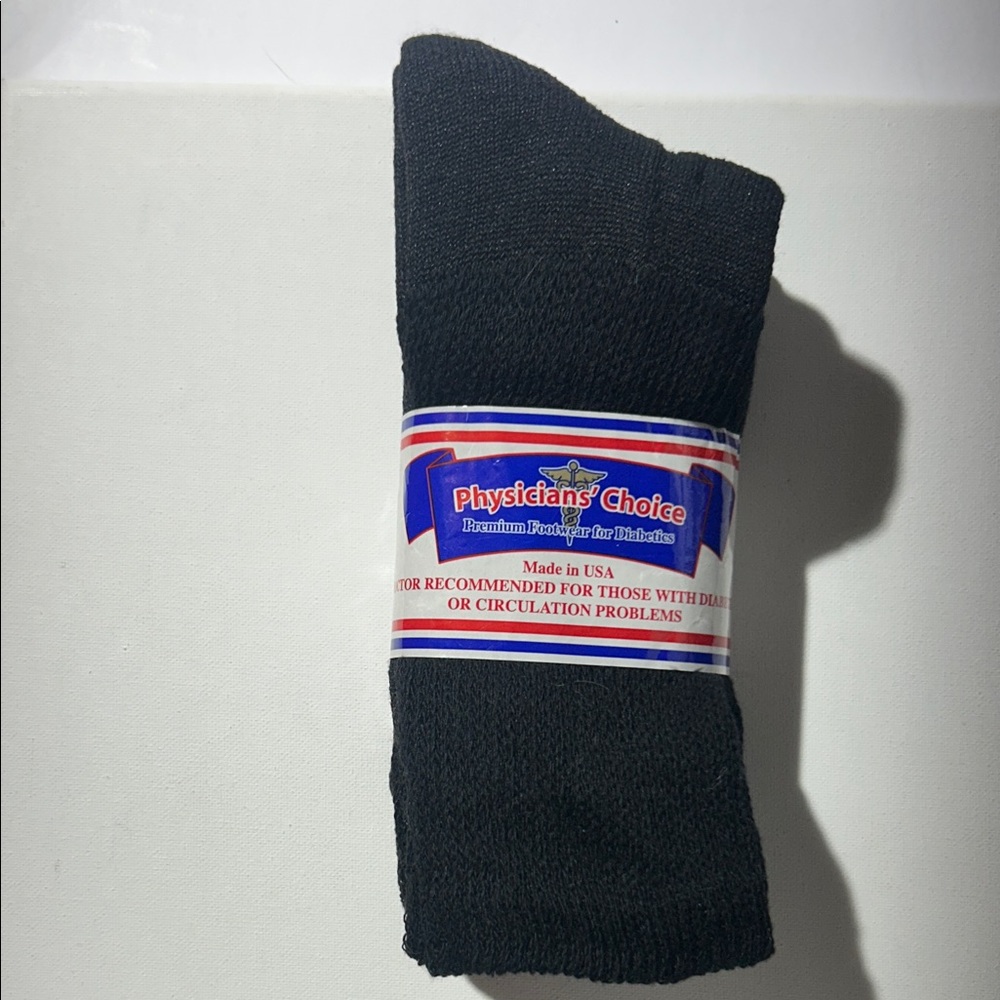 Physicians’ Choice - Premium Footwear for Diabetes - Black Socks (3 Pack)